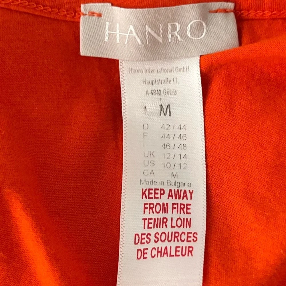 HANRO Orange night dress gown size M - Picture 6 of 6